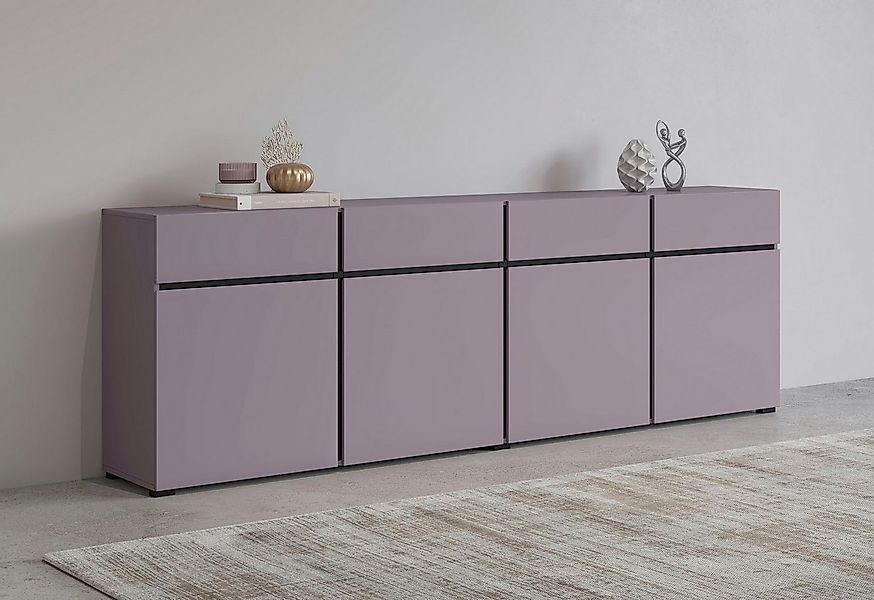 INOSIGN Sideboard Cross,Breite 225 cm, moderne grifflose Kommode,4 Türen/4 günstig online kaufen