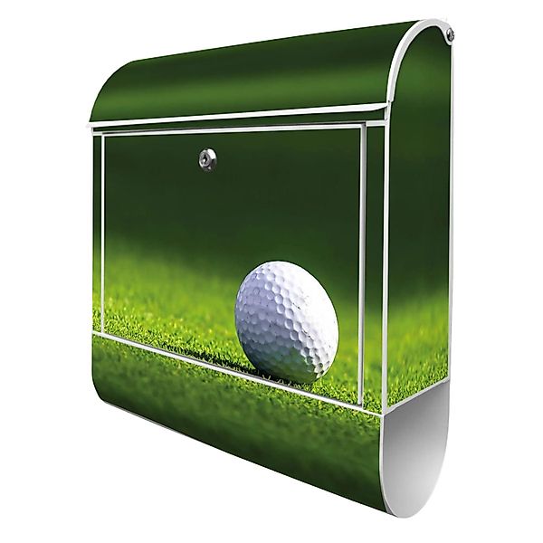 Banjado Design Briefkasten Weiß Pulverbeschichtet 39x47x14cm 2 Schlüssel Mi günstig online kaufen