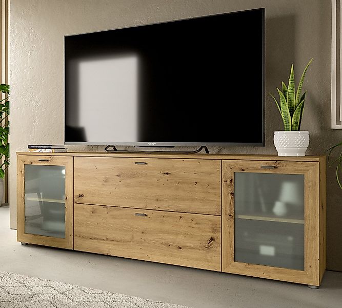 Inn.Furn Lowboard Dante (TV Unterschrank in Artisan Eiche Dekor, 180 x 62 c günstig online kaufen