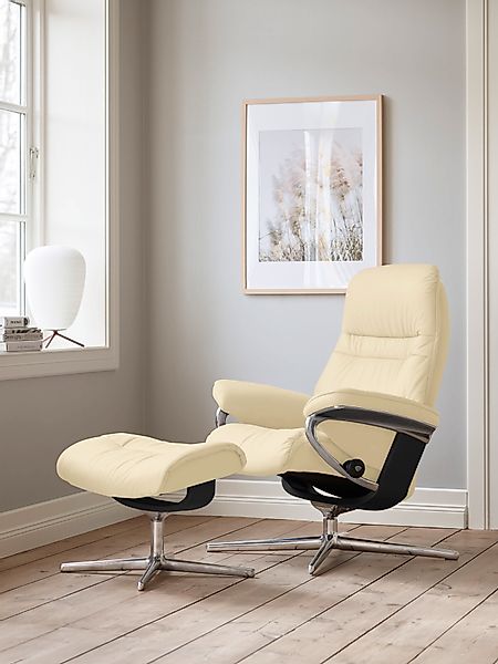 Stressless "Sunrise" Set, Relaxsessel mit Hocker, mit Hocker, mit Cross Bas günstig online kaufen