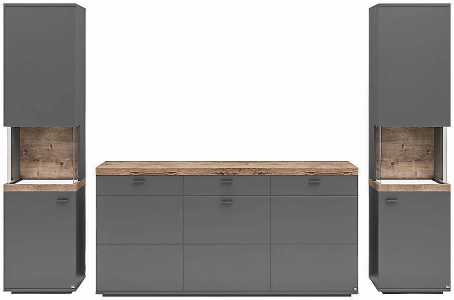 set one by Musterring Wohnwand "Lancaster", 3-teilig mit Fronten in weiß od günstig online kaufen