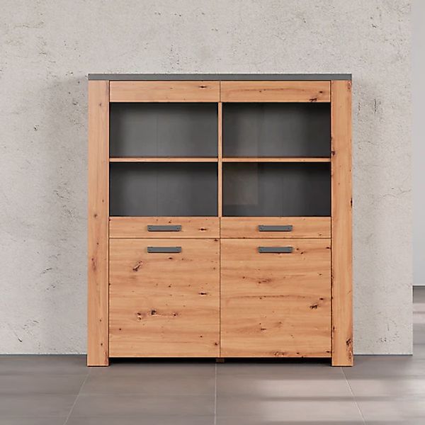 Home affaire Highboard »Ambres« 1 Stk. tlg. Highboard mit 4 Türen - (B/T/H) günstig online kaufen