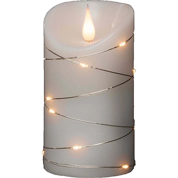 Konstsmide LED Echtwachskerze 3D Flamme Timer 13 LED Tropfen günstig online kaufen