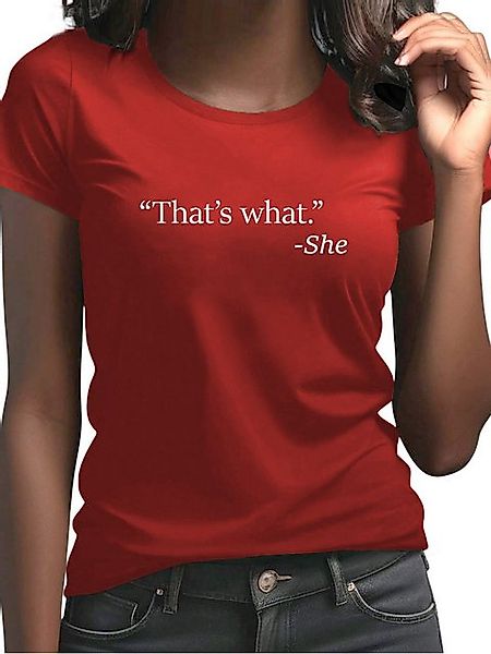 PYL Rundhalsshirt Damen Sommer Casual bequemes T-Shirt mit Brief Print Shir günstig online kaufen