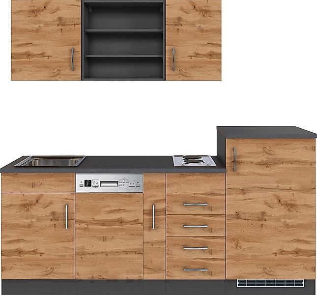 KOCHSTATION Küche "KS-Mali" Breite 210 cm, mit E-Geräten günstig online kaufen