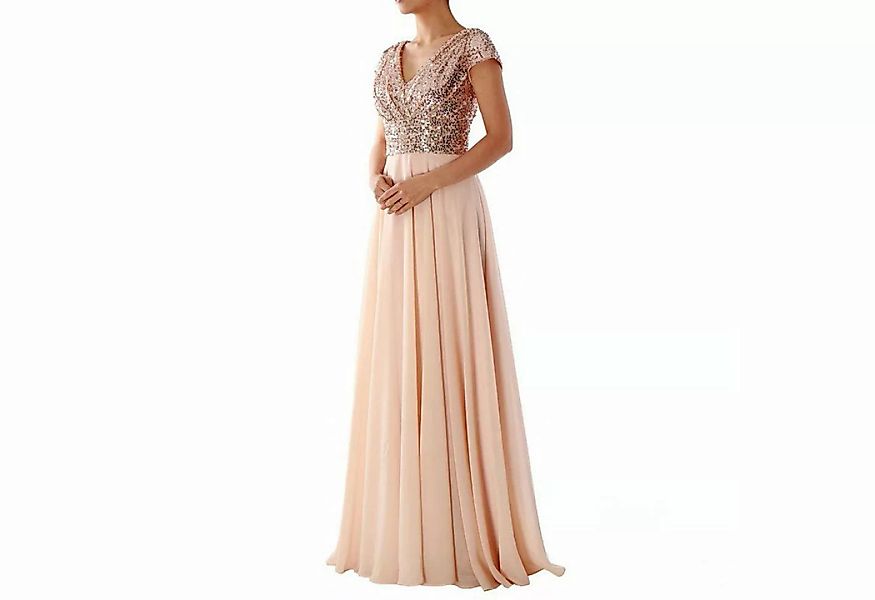 KIKI Abendkleid Damen-Bankett-Abendkleid mit V-Ausschnitt – Sommerkleid günstig online kaufen