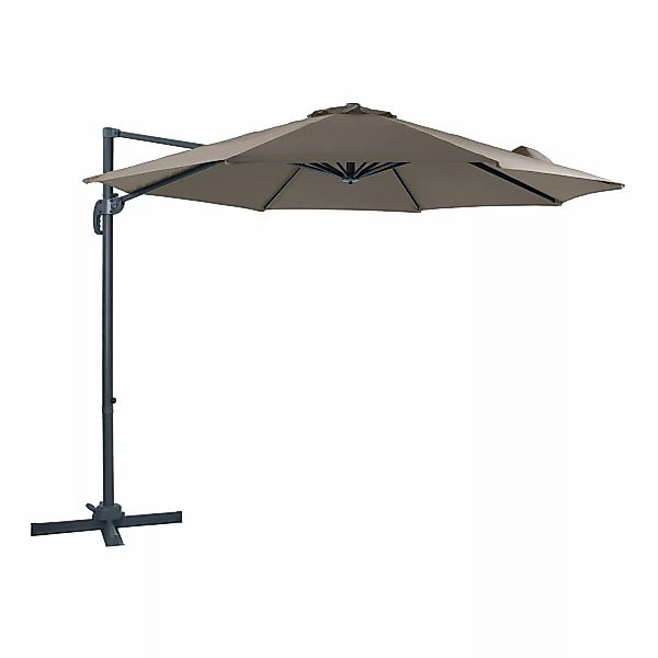 AXI Ampelschirm Ø 300 cm Taupe mit Handöffner günstig online kaufen