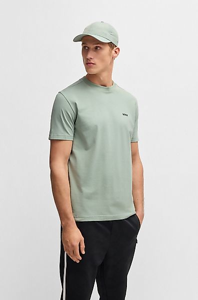 BOSS GREEN Rundhalsshirt "Tee", mit gummiertem Kontrast-Logo günstig online kaufen