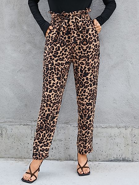 YOINS Hose mit Leoparden-Seitentaschen günstig online kaufen