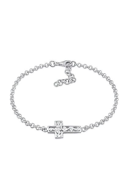 Nenalina Armband "Kreuz Symbol Ornament Anhänger Modern 925 Silber" günstig online kaufen