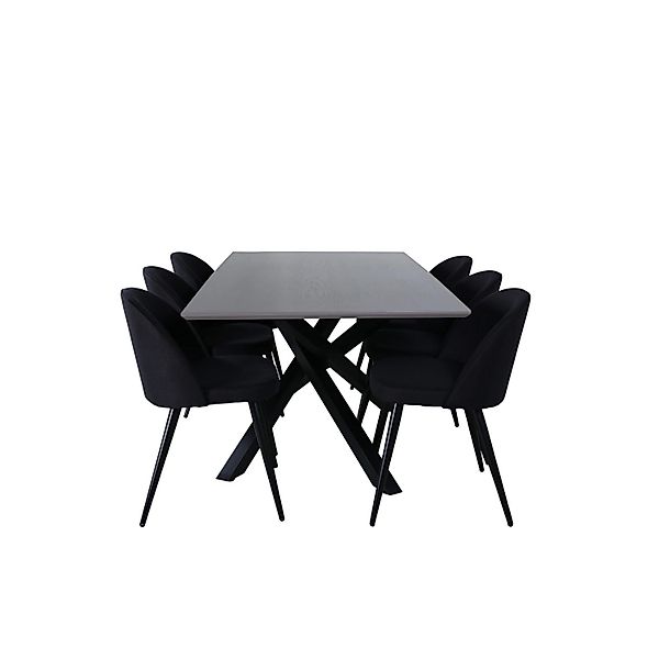 ebuy24 Essgruppe PiazzaGRBL Essgruppe Esstisch grau günstig online kaufen