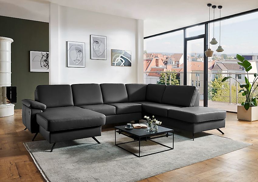 Die PlanBar Wohnlandschaft "PN-EM15047 U-Form, ohne Kopfstützen" Echtleder, günstig online kaufen