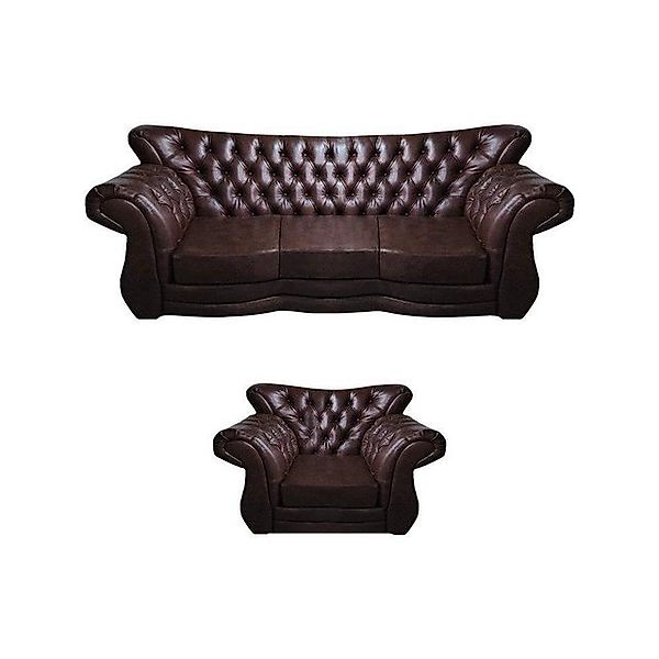 JVmoebel Chesterfield-Sofa Sofa Set Sitzmöbel Sofa Dreisitze Sofagarnitur S günstig online kaufen