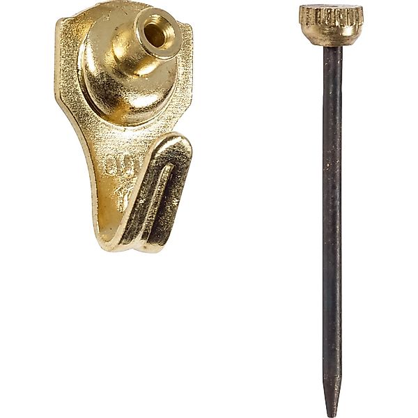 Wandhaken Stahl Vermessingt Gr. 0 4 Stück günstig online kaufen