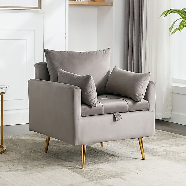 Merax Sessel mit Stauraum und goldenen günstig online kaufen
