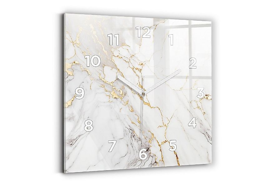 Tulup Wanduhr Glasmarmoruhr Dekorative Rechteckige Uhr aus Gehärtetem Glas günstig online kaufen