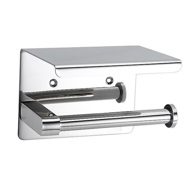 Intirilife Toilettenpapierhalter (1-St), Klopapierhalter mit Ablage in SILB günstig online kaufen