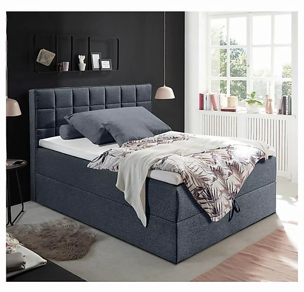 Lomadox Polsterbett ALICANTE-09, Jugendbett mit Bettkasten 140x200 cm in an günstig online kaufen