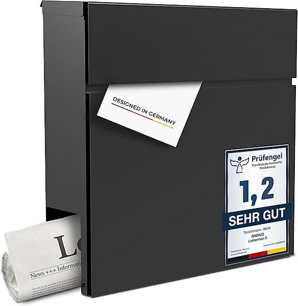 Radius Briefkasten Design Wandbriefkasten Letterman 6 anthrazit (RAL7016), günstig online kaufen