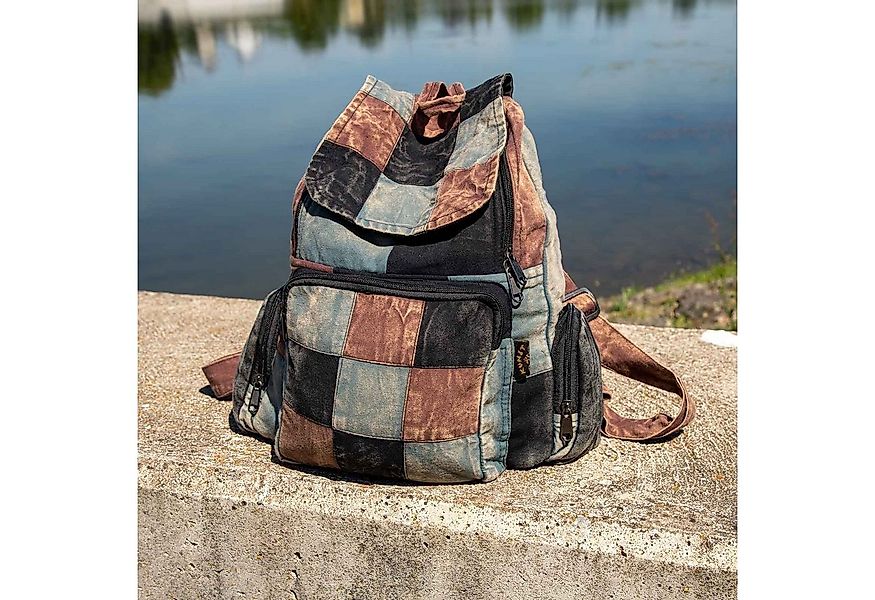 KUNST UND MAGIE Daypack Bunt Hippie Patch Rucksack No Waist Stonewashed Nep günstig online kaufen