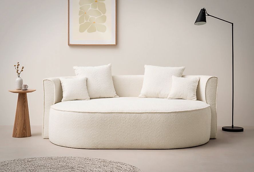 LeGer Home by Lena Gercke 2,5-Sitzer "ISALIE, rundes Loungesofa, mit Kissen günstig online kaufen