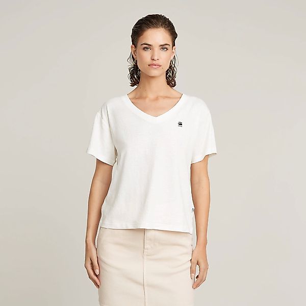 G-STAR V-Shirt "Open V Relaxed" mit Logo Druck günstig online kaufen