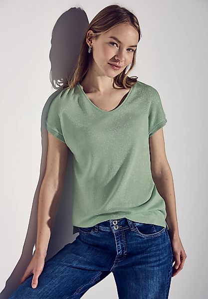 STREET ONE T-Shirt, im Glitzer-Look günstig online kaufen