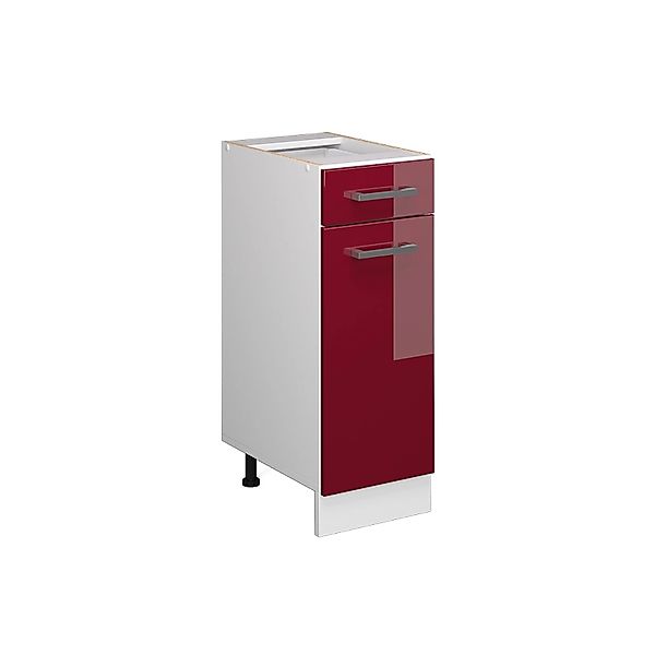 Vicco Küchenunterschrank R-Line Bordeaux Hochglanz/Weiß 30 cm ohne Arbeitsp günstig online kaufen