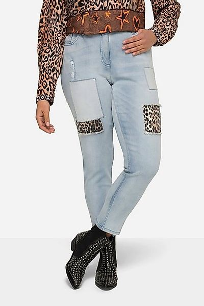 Angel of Style Regular-fit-Jeans 7/8-Jeans Slim Fit Leo-Patches 5-Pocket günstig online kaufen