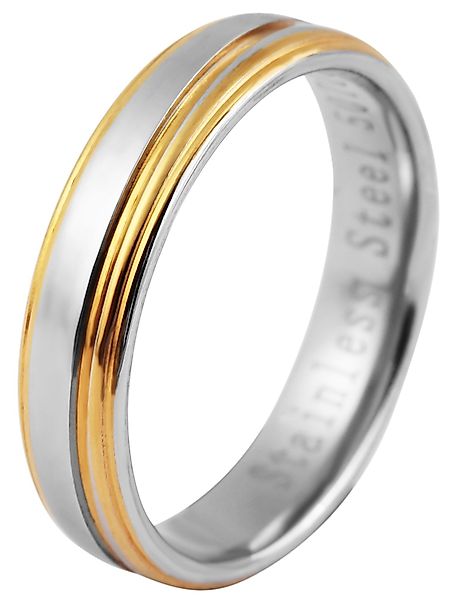 AKZENT Fingerring Mitar aus Edelstahl, bicolor, günstig online kaufen