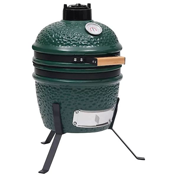 2-in-1 Kamado-grill Smoker Keramik 56 Cm Grün günstig online kaufen