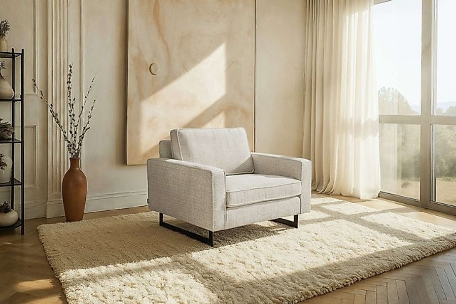 Home affaire Loveseat »Pinto 105 cm, Cord, Chenille, Lederoptik« mit Keder, günstig online kaufen