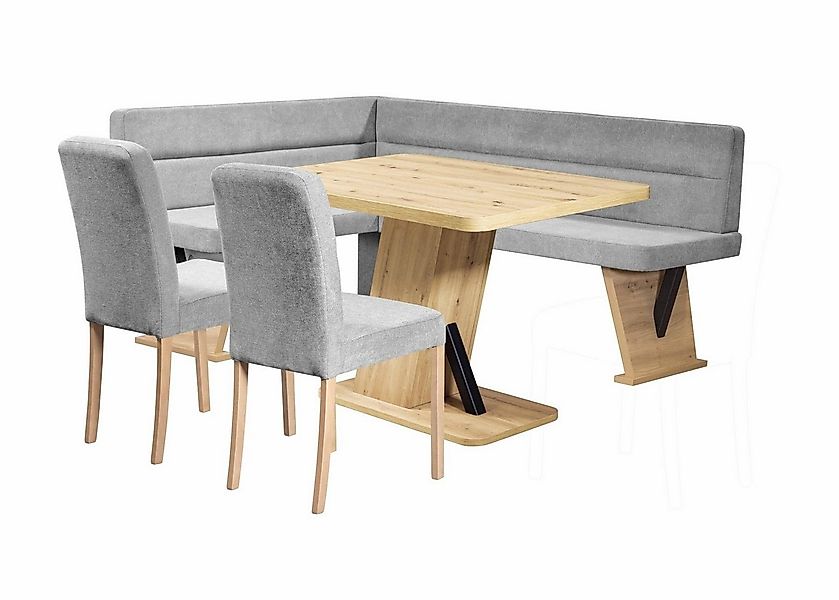 Home affaire Eckbankgruppe Laros Sitzgruppe, Eckbank, Stühle, Tisch, (Set, günstig online kaufen