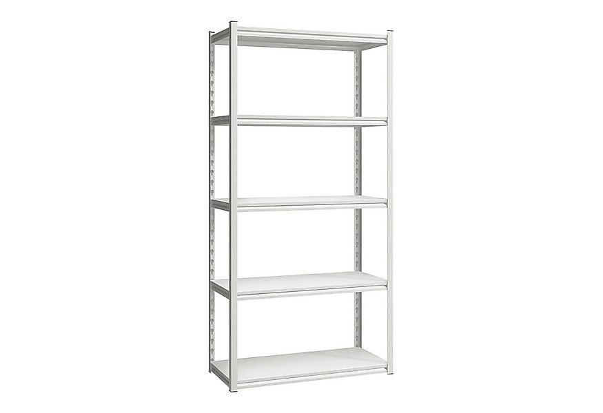 en.casa Schwerlastregal, »Austrheim« Standregal aus Stahl 183x90x40cm Weiß günstig online kaufen