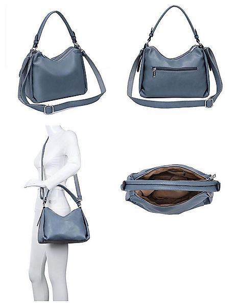 ITALYSHOP24 Schultertasche DAMEN TASCHE SHOPPER Umhängetasche Crossover Hob günstig online kaufen