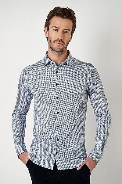 DESOTO Langarmhemd Jerseyhemd Casual Kent langarm Flexibler Stretch, mit mo günstig online kaufen