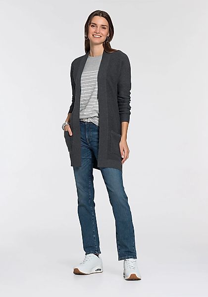 TOM TAILOR Longstrickjacke, aus Rippstrick mit aufgesetzten Taschen günstig online kaufen