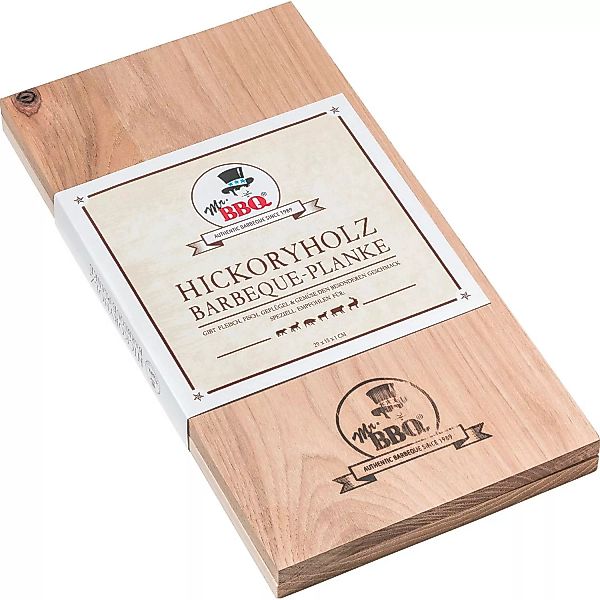 Mr. BBQ® Räucherplanke Hickory 30 cm x 15 cm günstig online kaufen