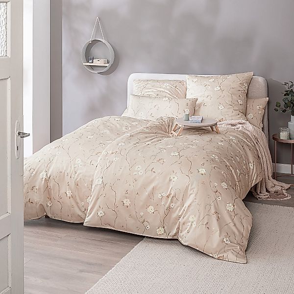 Estella Interlock Jersey Bettwäsche Soraya 6569-202 Blumen 135x200 günstig online kaufen
