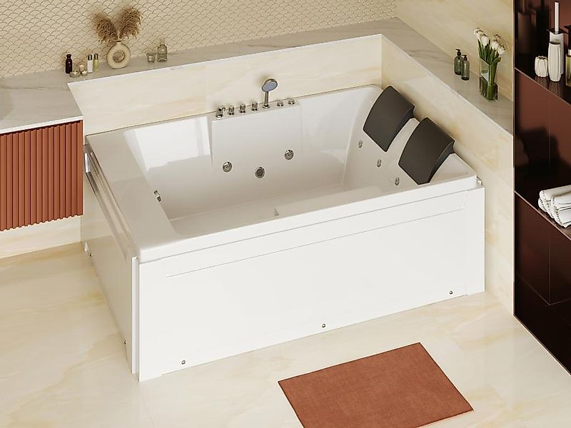 Whirlpool Badewanne - 2 Personen - 515 L - 182 x 122 x 62 cm - Ecke Rechts günstig online kaufen
