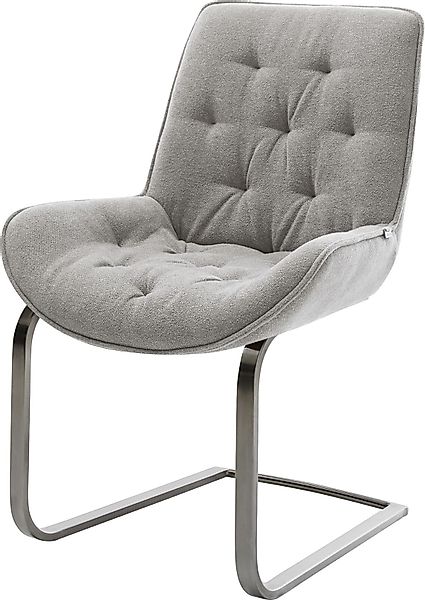 DELIFE Polsterstuhl Taimi-Flex, Freischwinger flach Graphit günstig online kaufen