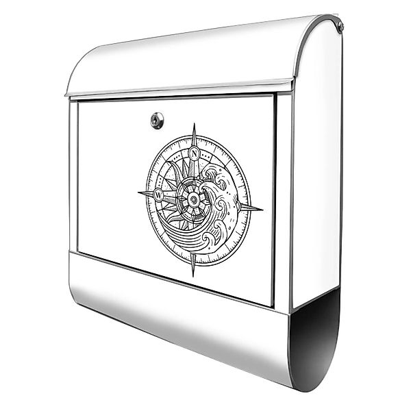 Banjado Design Briefkasten Silber Pulverbeschichtet 39x47x14cm 2 Schlüssel günstig online kaufen