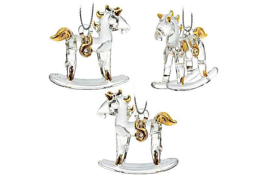 SIKORA Christbaumschmuck SIKORA BS150 Schaukelpferd Christbaumschmuck Glas günstig online kaufen