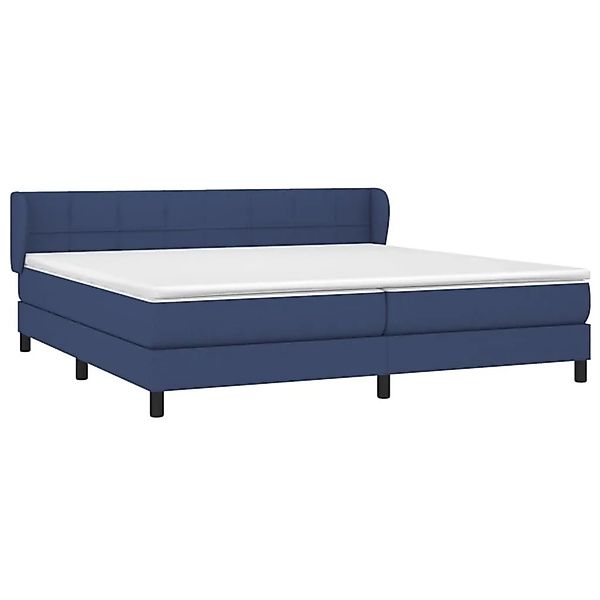 vidaXL Boxspringbett mit Matratze Blau 200x200 cm Stoff 3126275 günstig online kaufen