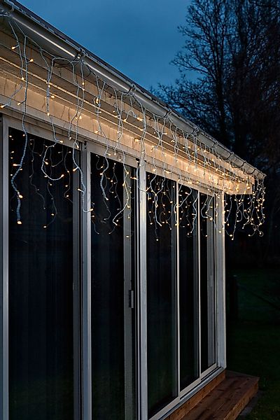 KONSTSMIDE LED-Lichtervorhang »Weihnachtsdeko aussen«, 200 St.-flammig, LED günstig online kaufen