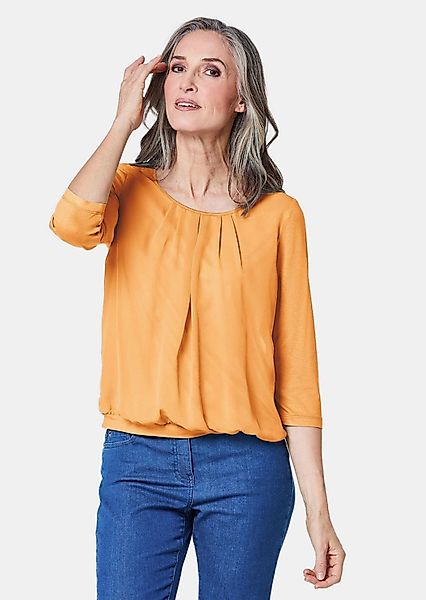 GOLDNER Shirtbluse Chiffon-Shirt mit 3/4-Arm, Rundhals günstig online kaufen