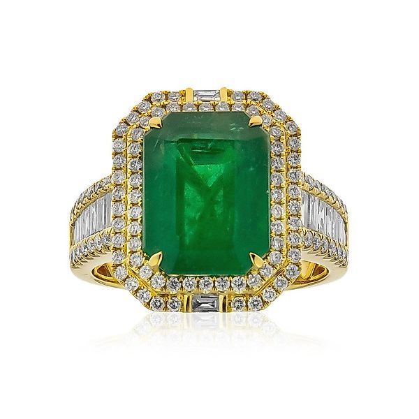 Cavill Diamantring Schicker sambischer Smaragd 18K günstig online kaufen