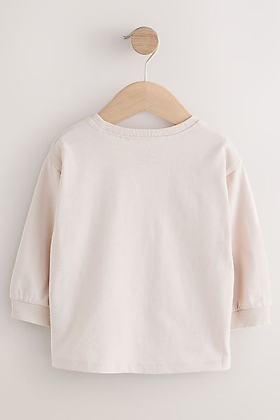 Next Langarmshirt Langärmeliges Oberteil mit Schleifenapplikation günstig online kaufen