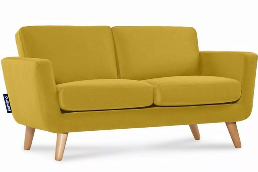 Konsimo 2-Sitzer TAGIO Sofa, Scandi-Stil, mit Armlehnen, Gestell aus Massiv günstig online kaufen