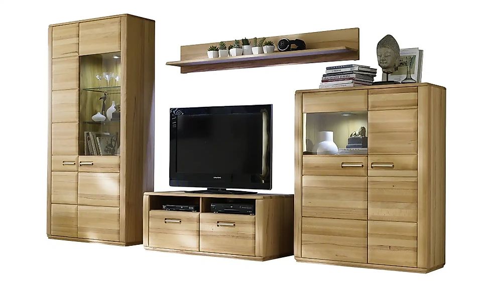 Woodford Wohnwand   Dio ¦ holzfarben ¦ Maße (cm): B: 338 H: 209 T: 51.0 Kom günstig online kaufen